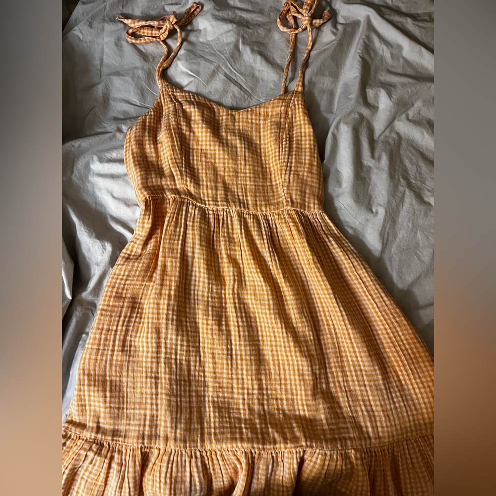 Old Navy Yellow Checkered Dress
